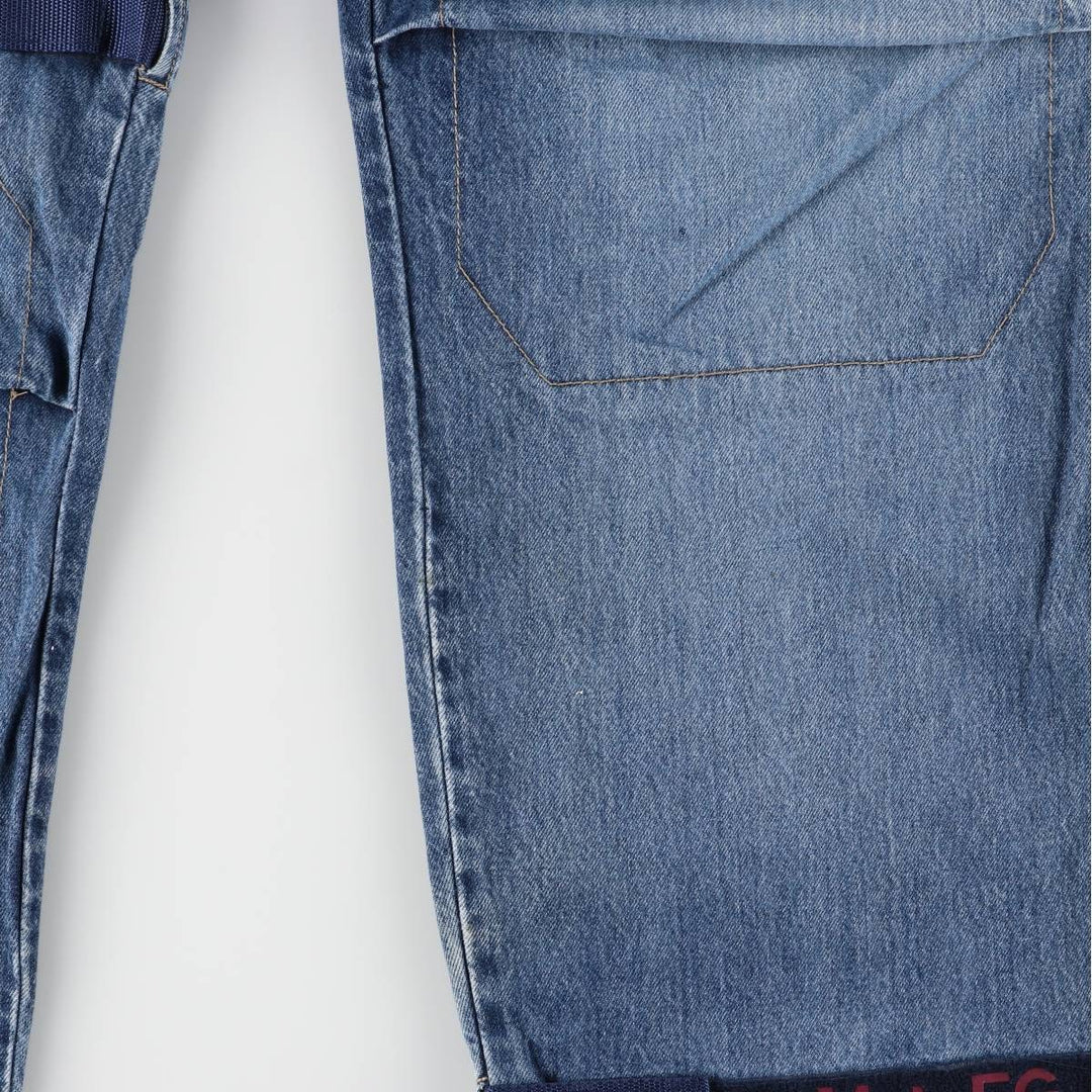 Marithe Francois Girbaud men's straight denim pants with tape, size W34 cotton blue type Vintage Second Hand