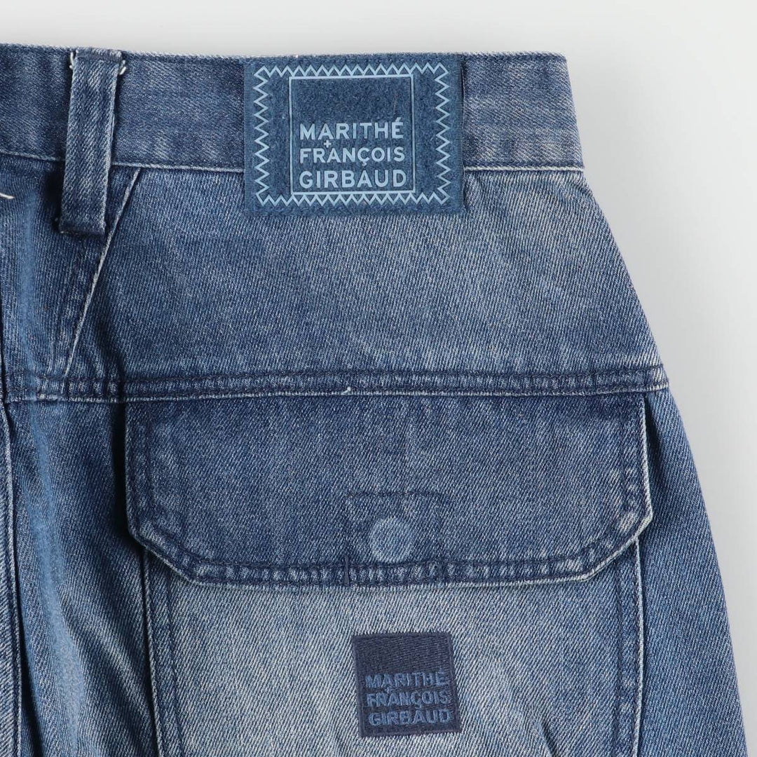 Marithe Francois Girbaud Men's Straight Denim Pants with Tape, Size W35 cotton blue type Vintage Second Hand