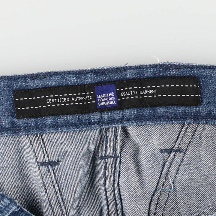 Marithe Francois Girbaud Men's Straight Denim Pants with Tape, Size W35 cotton blue type Vintage Second Hand