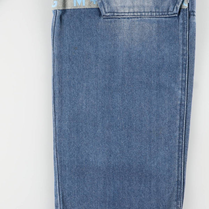 Marithe Francois Girbaud Men's Straight Denim Pants with Tape, Size W35 cotton blue type Vintage Second Hand