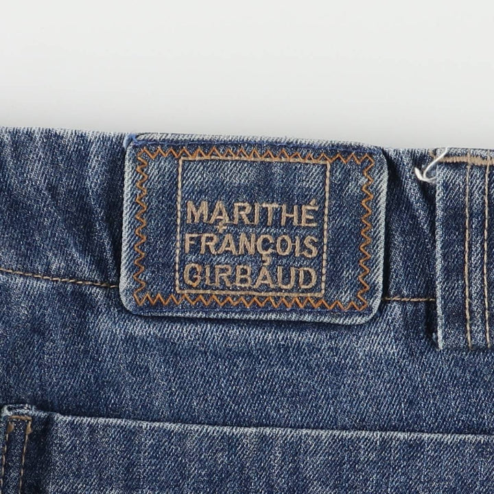 Marithe Francois Girbaud Men's Straight Denim Pants with Tape, Size W35 cotton blue type Vintage Second Hand