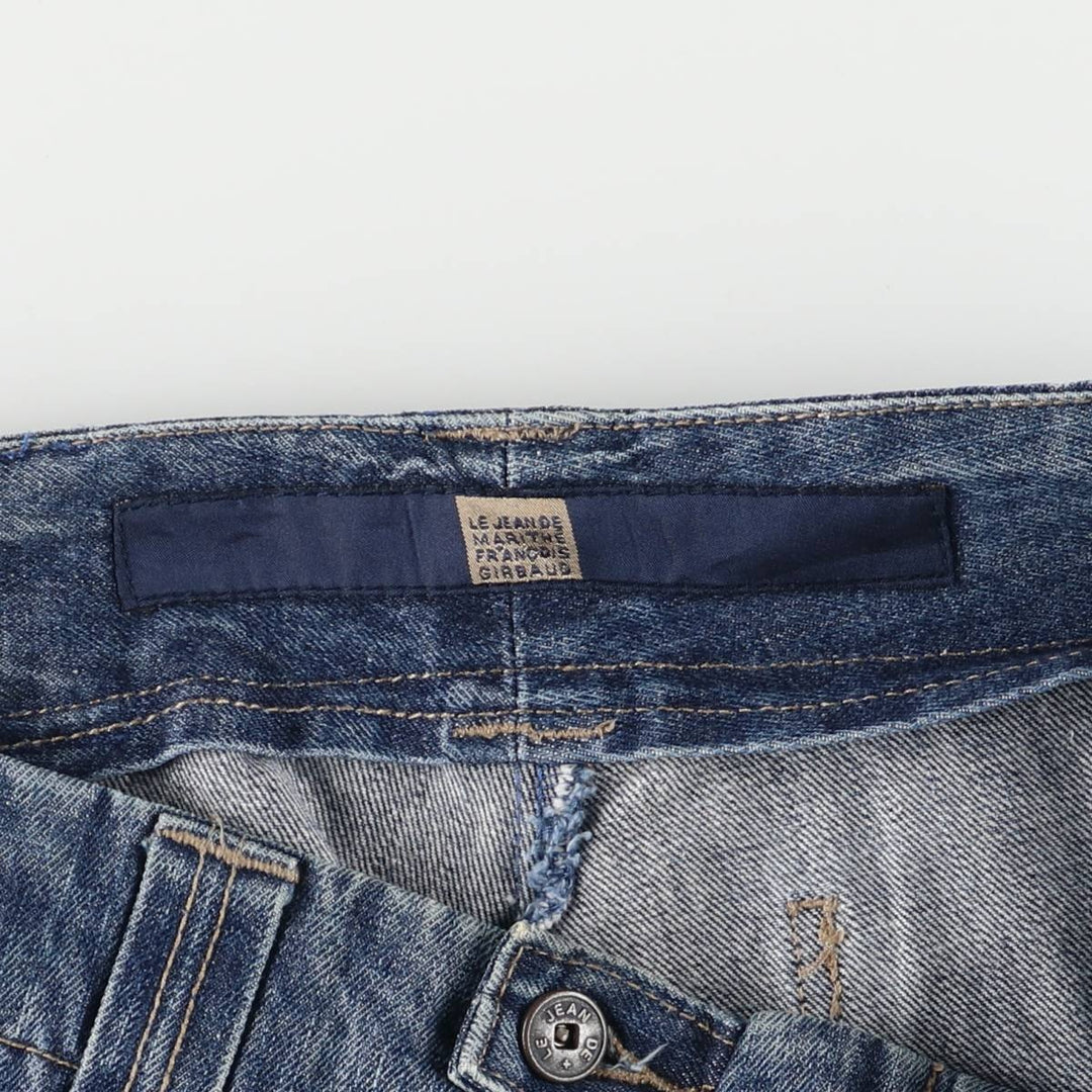 Marithe Francois Girbaud Men's Straight Denim Pants with Tape, Size W35 cotton blue type Vintage Second Hand