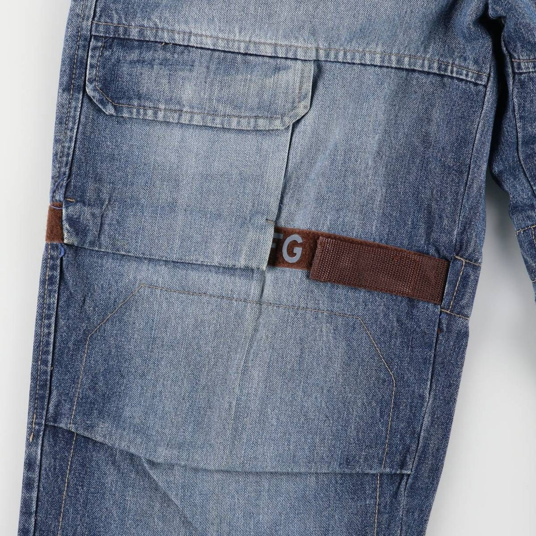 Marithe Francois Girbaud Men's Straight Denim Pants with Tape, Size W35 cotton blue type Vintage Second Hand