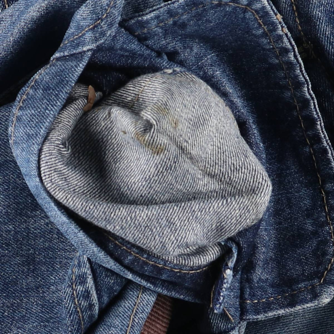 Marithe Francois Girbaud Men's Straight Denim Pants with Tape, Size W35 cotton blue type Vintage Second Hand