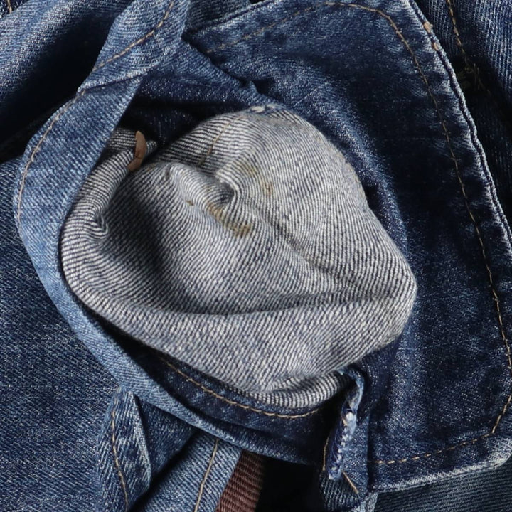 Marithe Francois Girbaud Men's Straight Denim Pants with Tape, Size W35 cotton blue type Vintage Second Hand