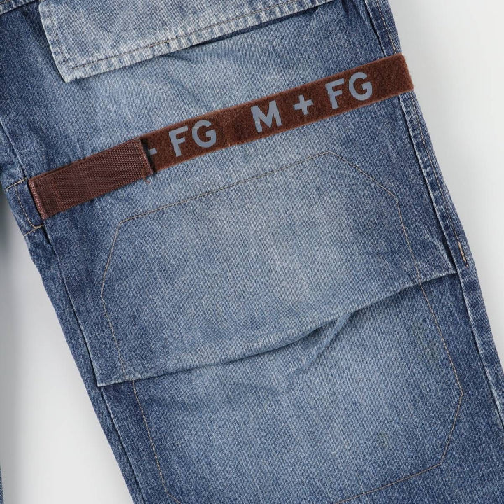 Marithe Francois Girbaud Men's Straight Denim Pants with Tape, Size W35 cotton blue type Vintage Second Hand