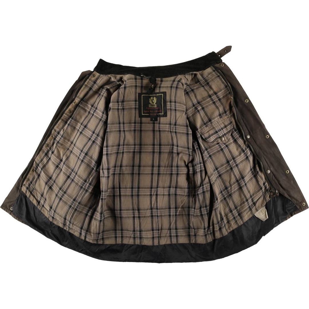 Belstaff Trialmaster GOLD LABEL Waxed Cotton Oiled Jacket, Made in England, Men's Size L unclear brown type Vintage Second Hand