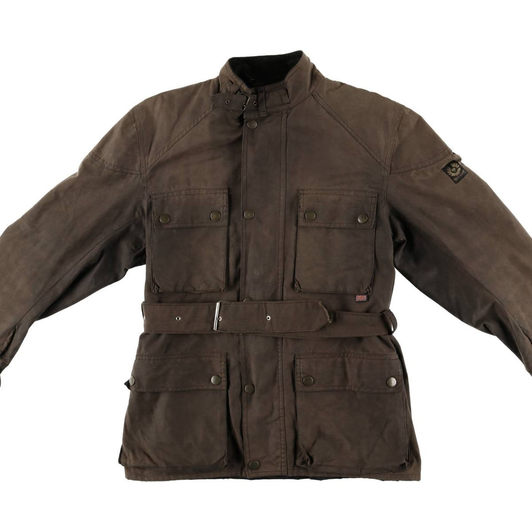 Belstaff Trialmaster GOLD LABEL Waxed Cotton Oiled Jacket, Made in England, Men's Size L unclear brown type Vintage Second Hand