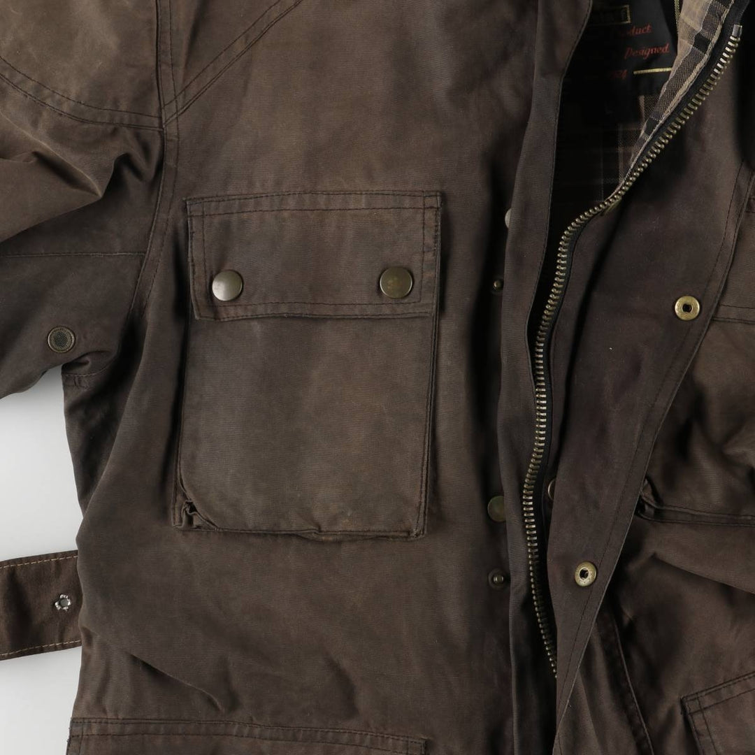 Belstaff Trialmaster GOLD LABEL Waxed Cotton Oiled Jacket, Made in England, Men's Size L unclear brown type Vintage Second Hand