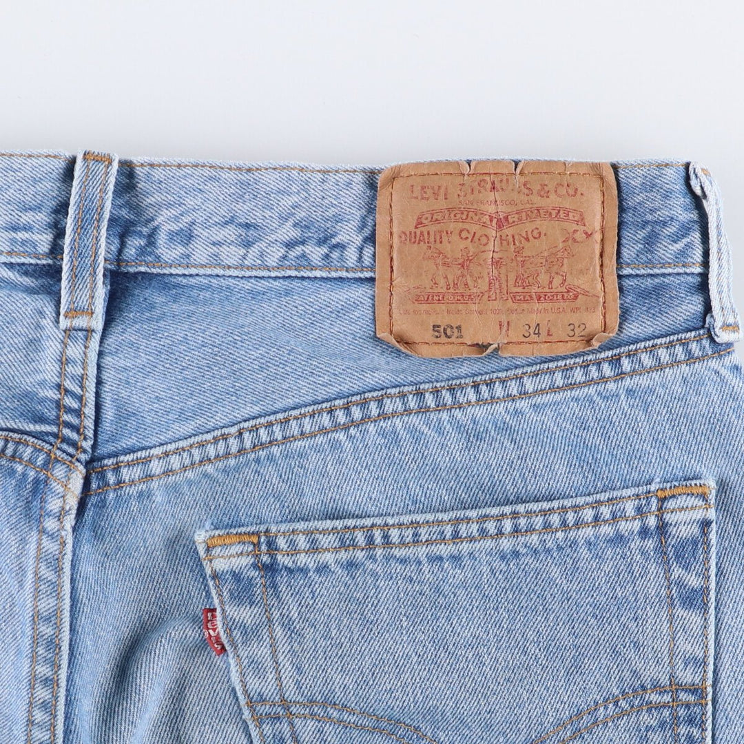 90'S Levi's 501-0193 Straight Denim Pants Made in USA Men's W34 Vintage cotton blue type Vintage Second Hand
