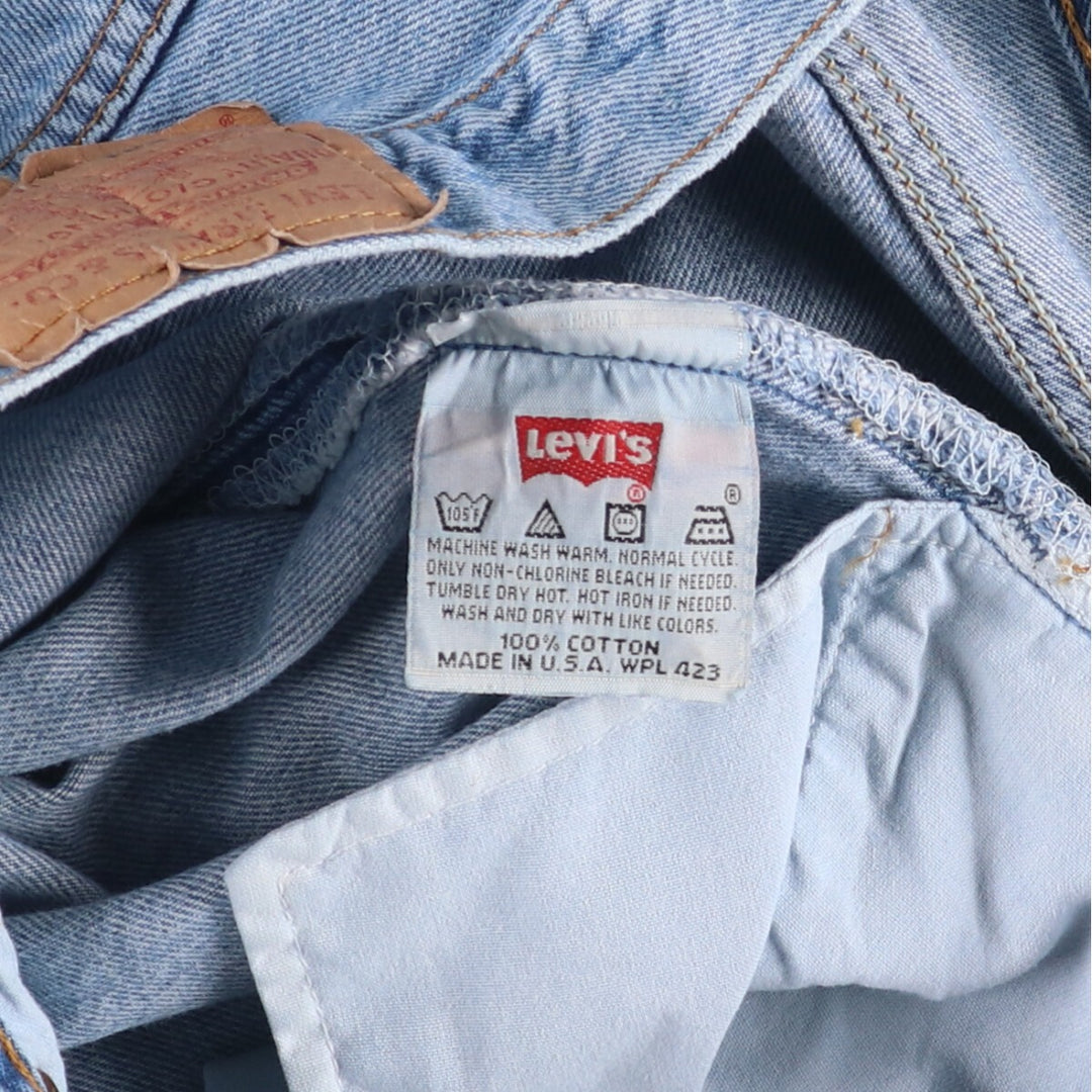 90'S Levi's 501-0193 Straight Denim Pants Made in USA Men's W34 Vintage cotton blue type Vintage Second Hand