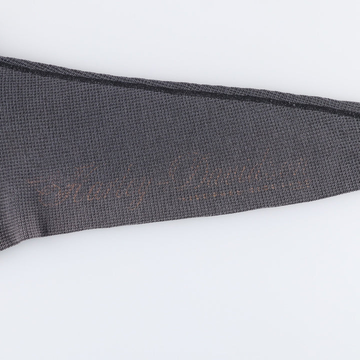 Vintage 80s-90'S JEMORGAN Harley-Davidson floral and rose print thermal long-sleeved T-shirt, waffle, made in the USA, women's size L polyester Charcoal Vintage Second Hand