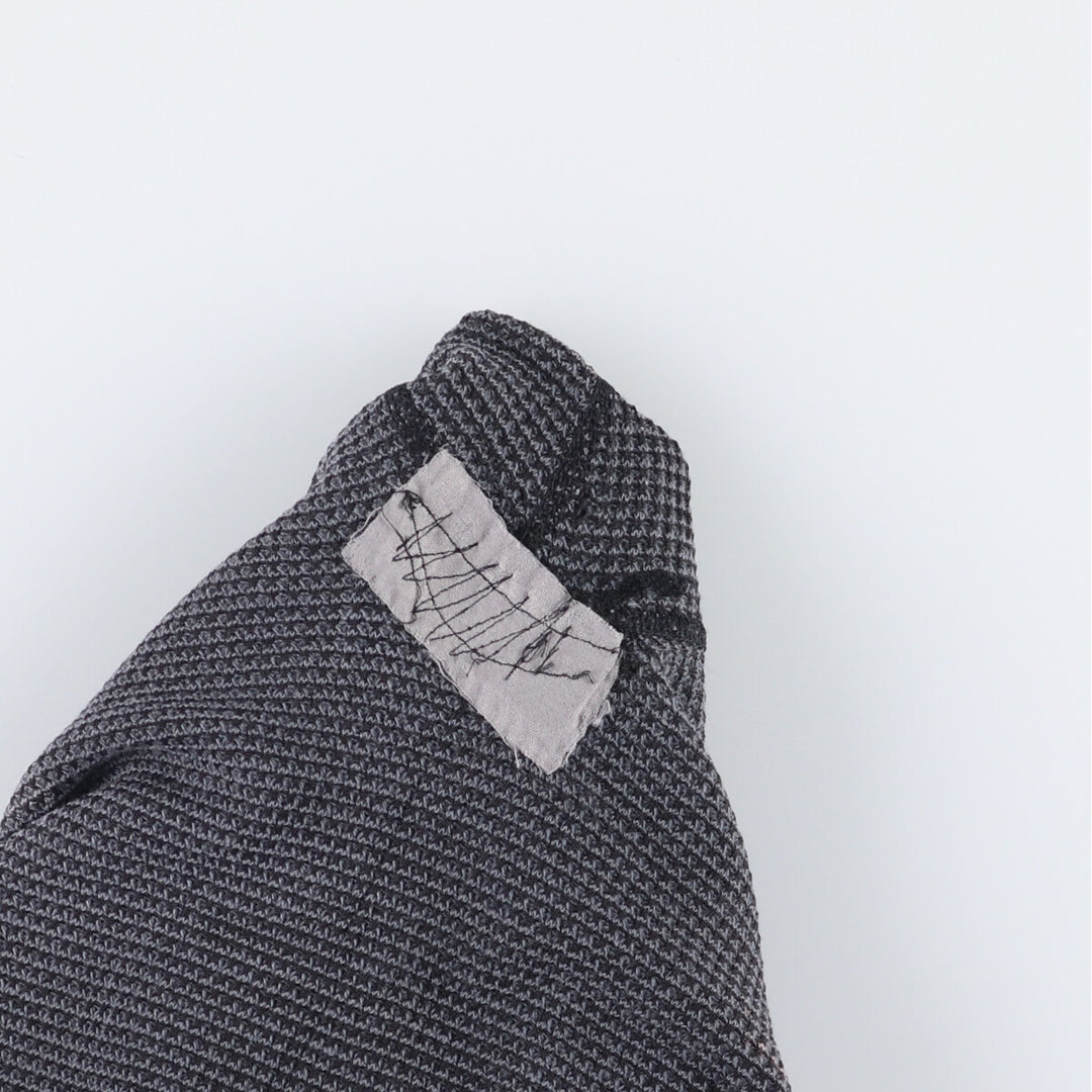 Vintage 80s-90'S JEMORGAN Harley-Davidson floral and rose print thermal long-sleeved T-shirt, waffle, made in the USA, women's size L polyester Charcoal Vintage Second Hand