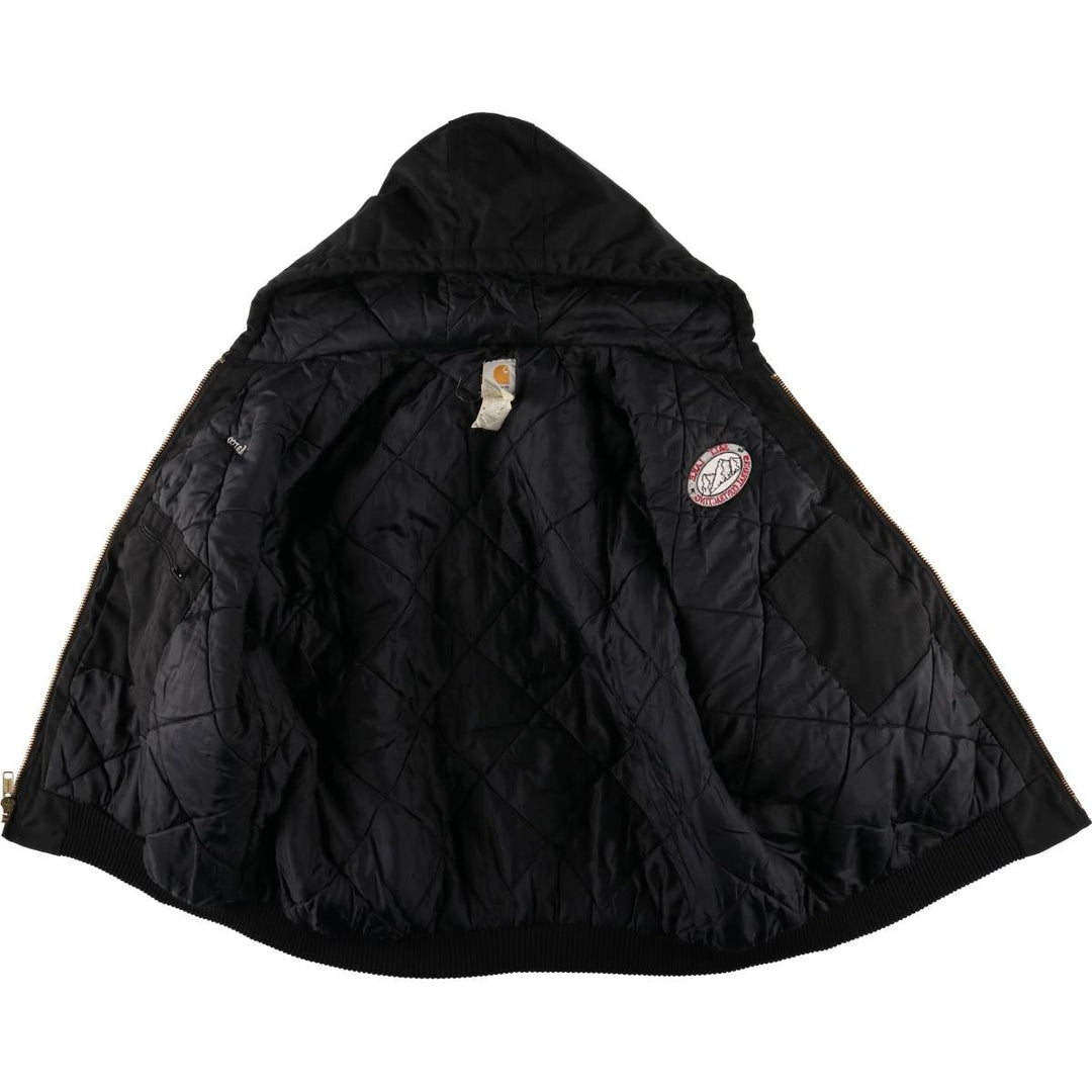 2000'S Carhartt Active Jacket, Padded Nylon Parka, Men's XXL Nylon black type Vintage Second Hand