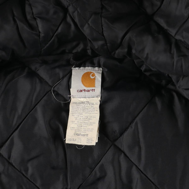 2000'S Carhartt Active Jacket, Padded Nylon Parka, Men's XXL Nylon black type Vintage Second Hand