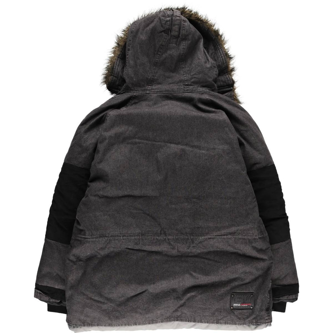 2000'S Ralph Lauren Polo Jeans Company N-3B Down Jacket, Men's Size L cotton Charcoal Vintage Second Hand