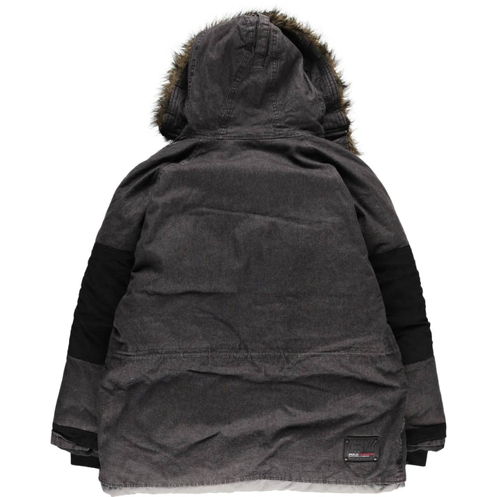 2000'S Ralph Lauren Polo Jeans Company N-3B Down Jacket, Men's Size L cotton Charcoal Vintage Second Hand