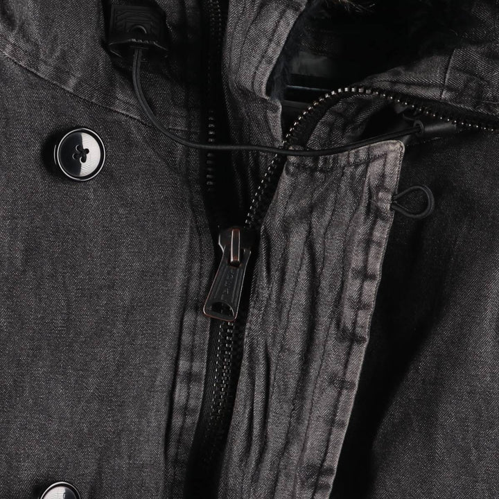 2000'S Ralph Lauren Polo Jeans Company N-3B Down Jacket, Men's Size L cotton Charcoal Vintage Second Hand