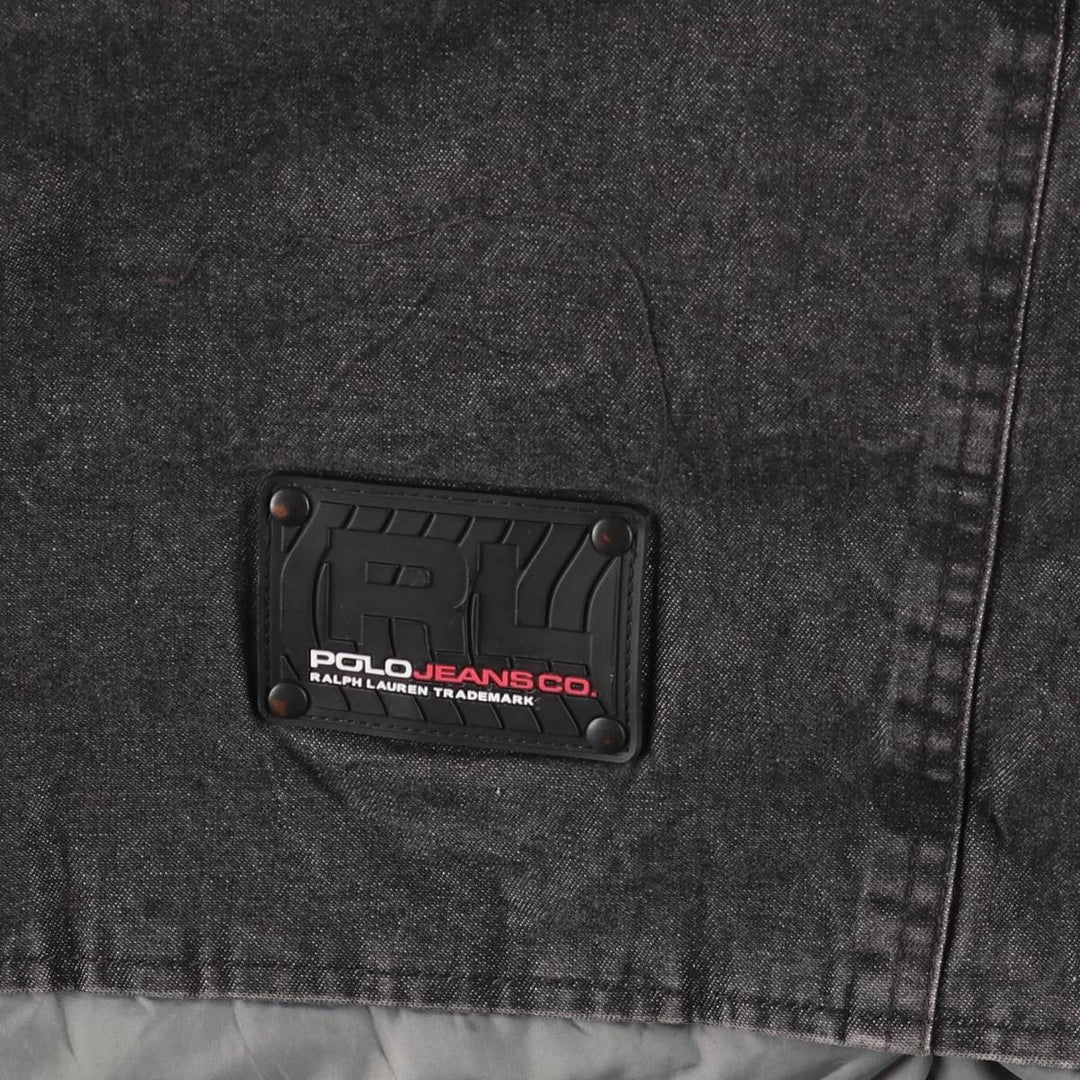 2000'S Ralph Lauren Polo Jeans Company N-3B Down Jacket, Men's Size L cotton Charcoal Vintage Second Hand