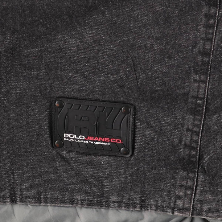 2000'S Ralph Lauren Polo Jeans Company N-3B Down Jacket, Men's Size L cotton Charcoal Vintage Second Hand