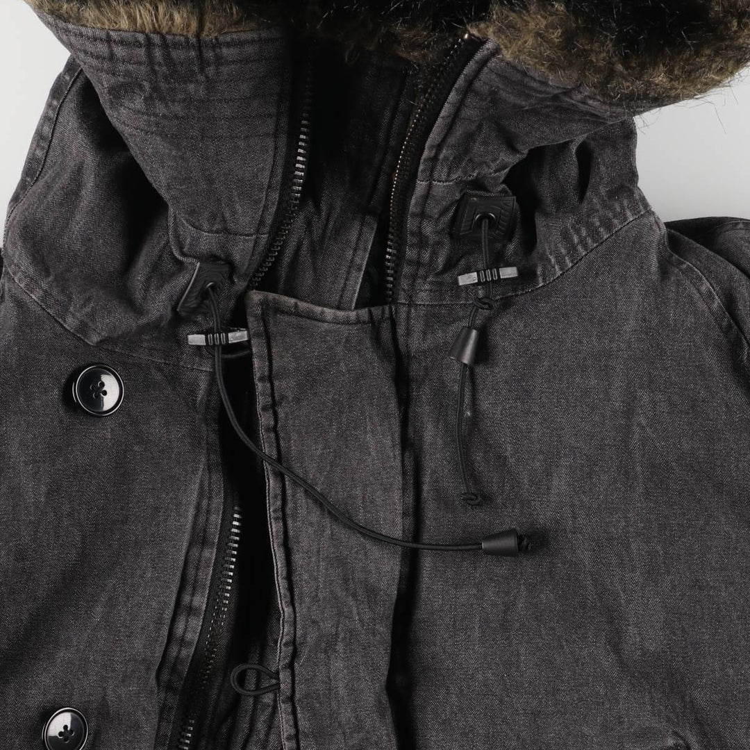 2000'S Ralph Lauren Polo Jeans Company N-3B Down Jacket, Men's Size L cotton Charcoal Vintage Second Hand