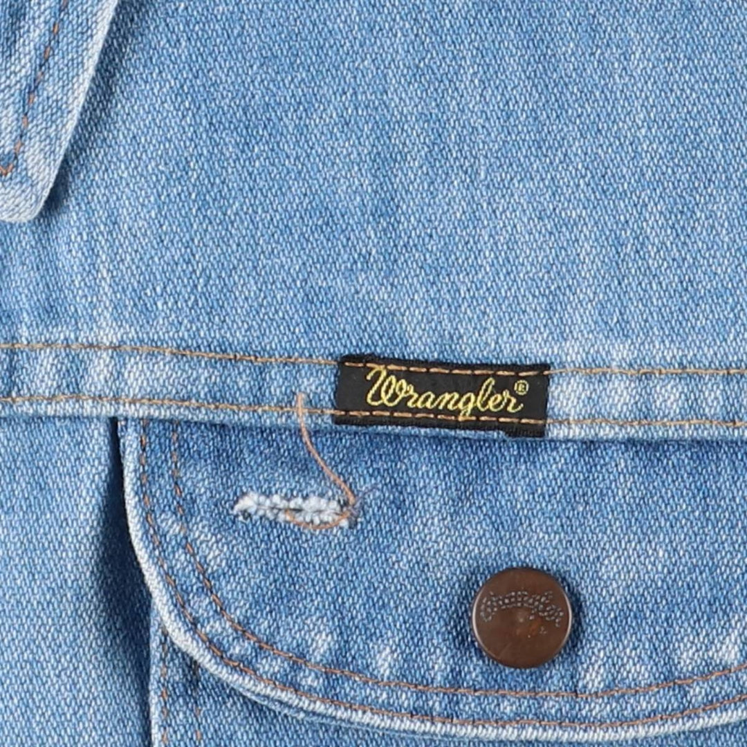 Vintage 70'S Wrangler denim jacket, made in the USA, size L for men cotton blue type Vintage Second Hand