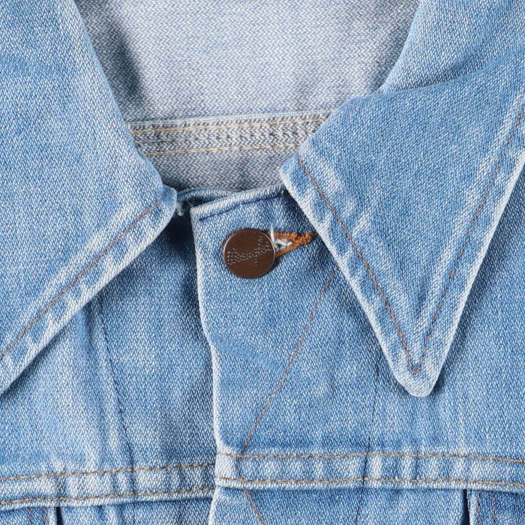 Vintage 70'S Wrangler denim jacket, made in the USA, size L for men cotton blue type Vintage Second Hand