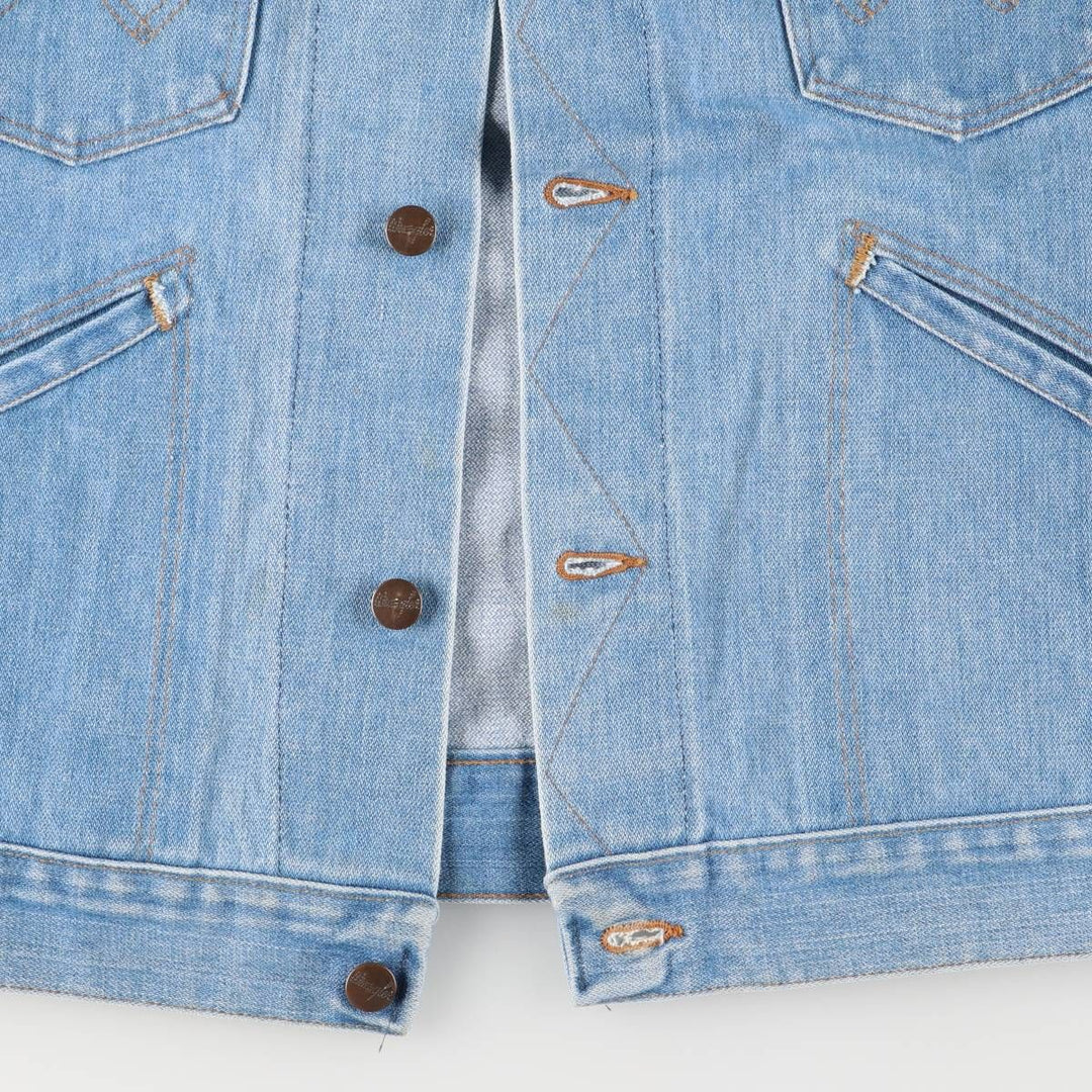 Vintage 70'S Wrangler denim jacket, made in the USA, size L for men cotton blue type Vintage Second Hand