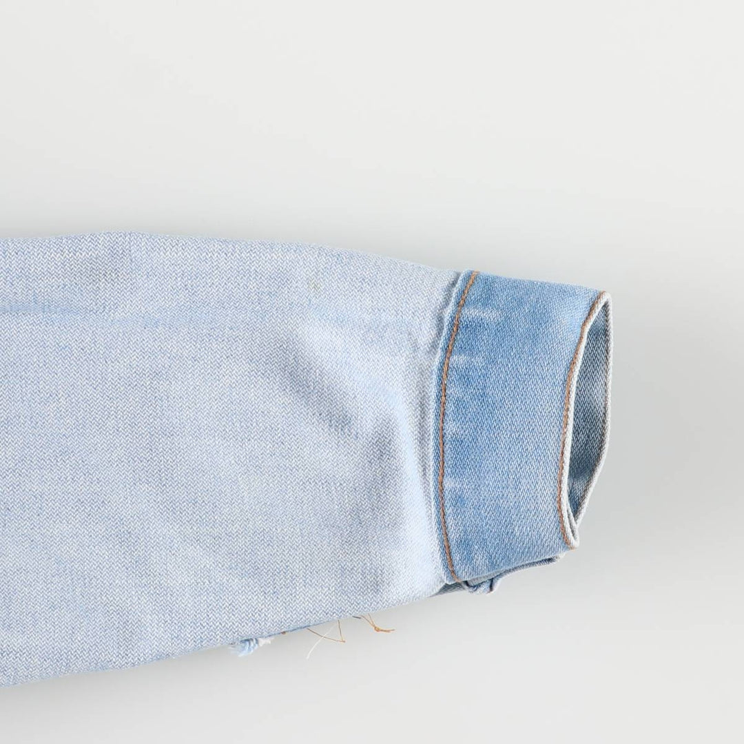 Vintage 70'S Wrangler denim jacket, made in the USA, size L for men cotton blue type Vintage Second Hand