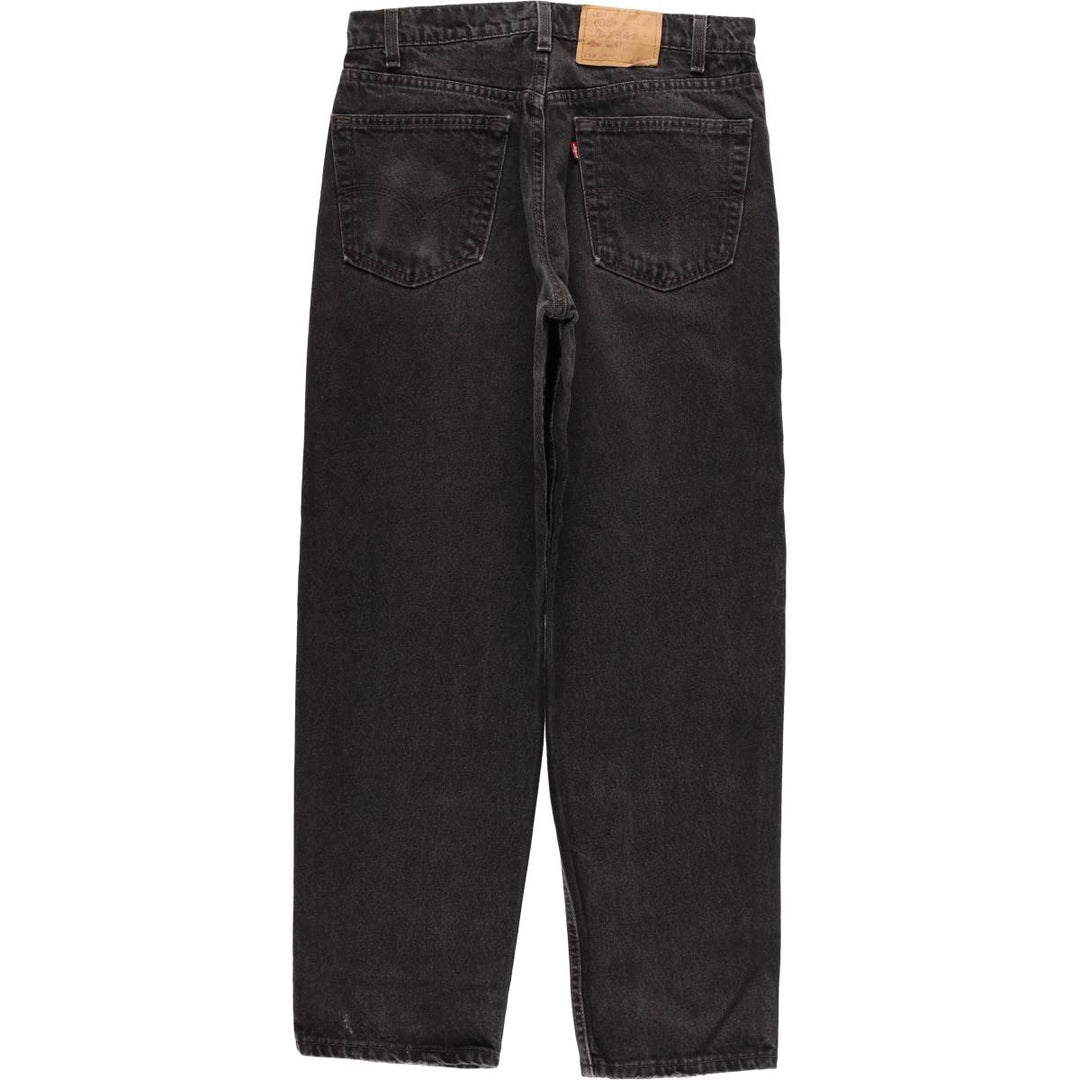 90'S Levi's 550-0260 Black Denim Tapered Denim Pants, Made in the USA, Men's Size W32, Vintage cotton black type Vintage Second Hand