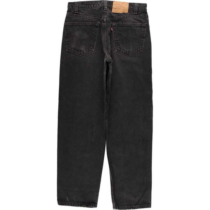 90'S Levi's 550-0260 Black Denim Tapered Denim Pants, Made in the USA, Men's Size W32, Vintage cotton black type Vintage Second Hand