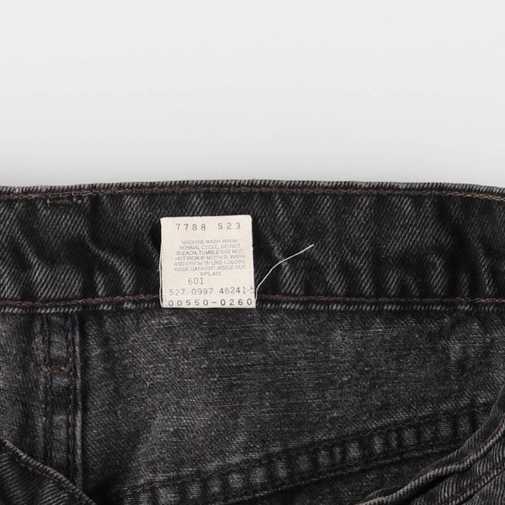 90'S Levi's 550-0260 Black Denim Tapered Denim Pants, Made in the USA, Men's Size W32, Vintage cotton black type Vintage Second Hand