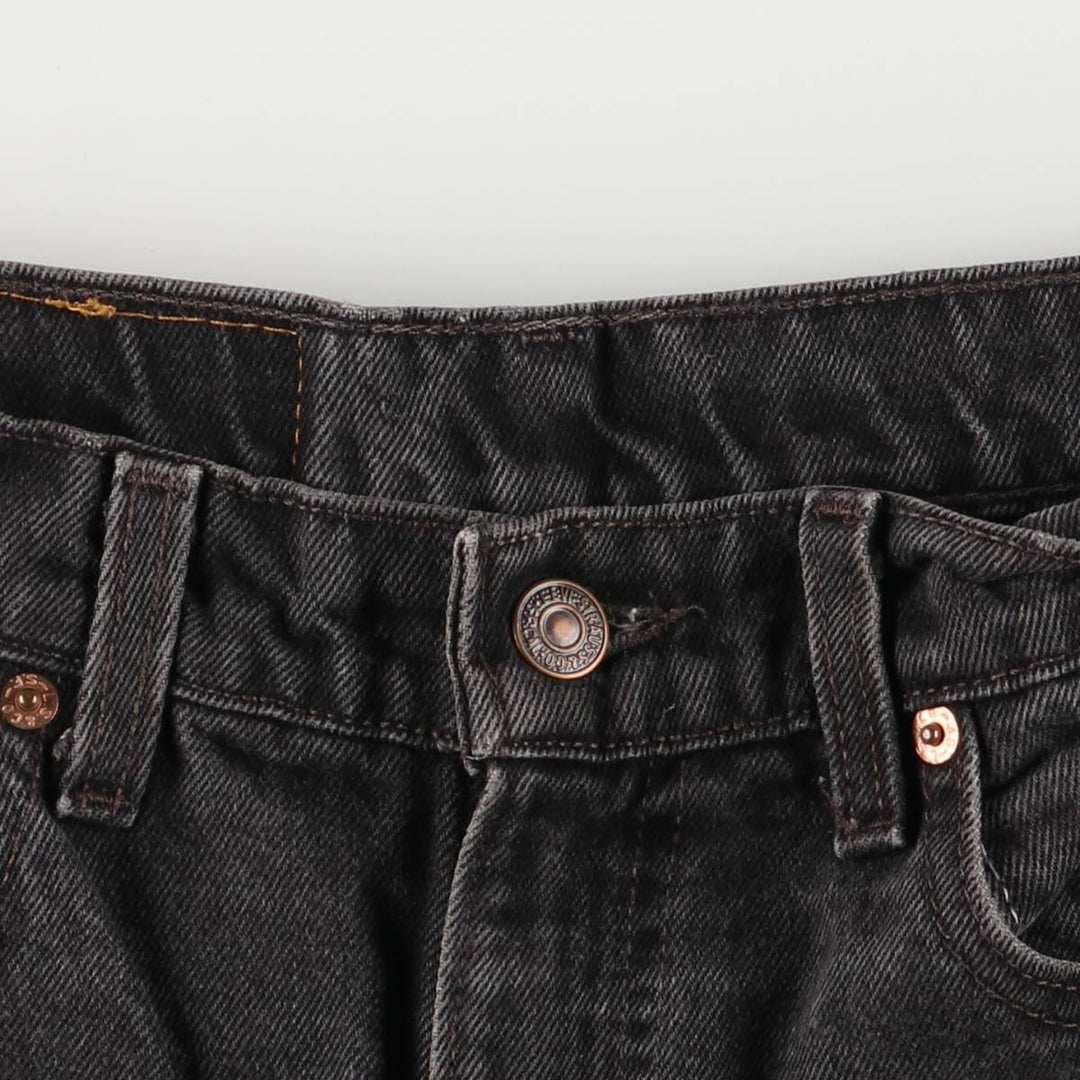 90'S Levi's 550-0260 Black Denim Tapered Denim Pants, Made in the USA, Men's Size W32, Vintage cotton black type Vintage Second Hand