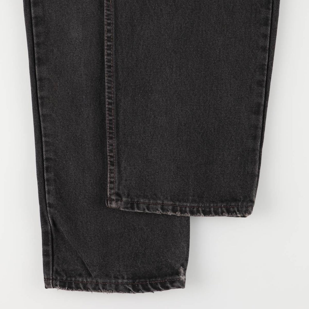 90'S Levi's 550-0260 Black Denim Tapered Denim Pants, Made in the USA, Men's Size W32, Vintage cotton black type Vintage Second Hand
