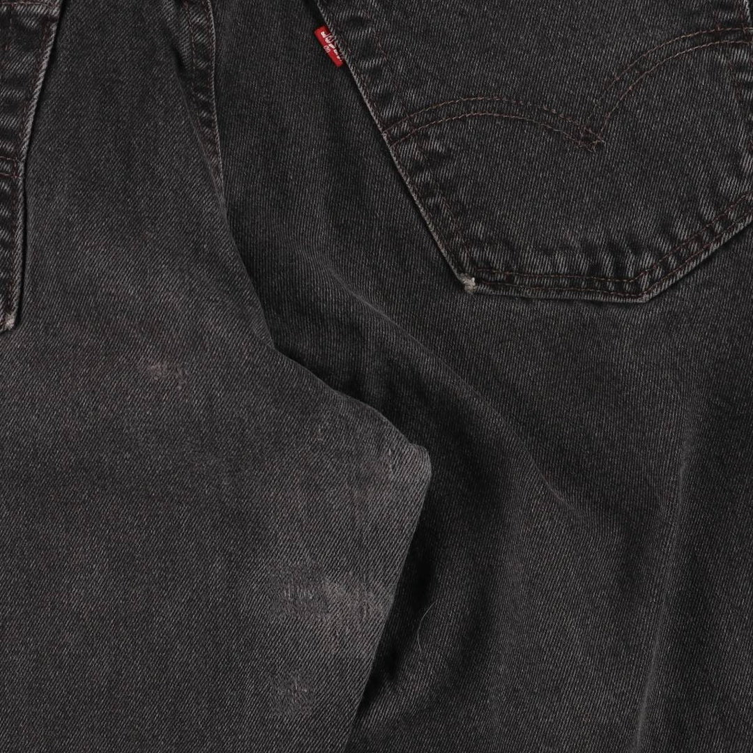 90'S Levi's 550-0260 Black Denim Tapered Denim Pants, Made in the USA, Men's Size W32, Vintage cotton black type Vintage Second Hand