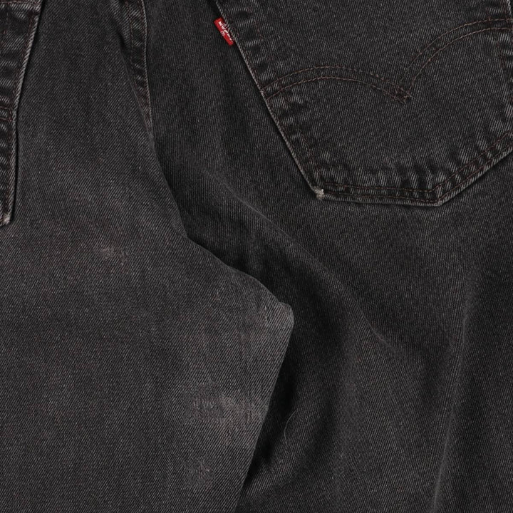 90'S Levi's 550-0260 Black Denim Tapered Denim Pants, Made in the USA, Men's Size W32, Vintage cotton black type Vintage Second Hand