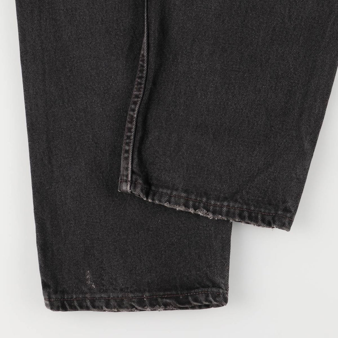 90'S Levi's 550-0260 Black Denim Tapered Denim Pants, Made in the USA, Men's Size W32, Vintage cotton black type Vintage Second Hand