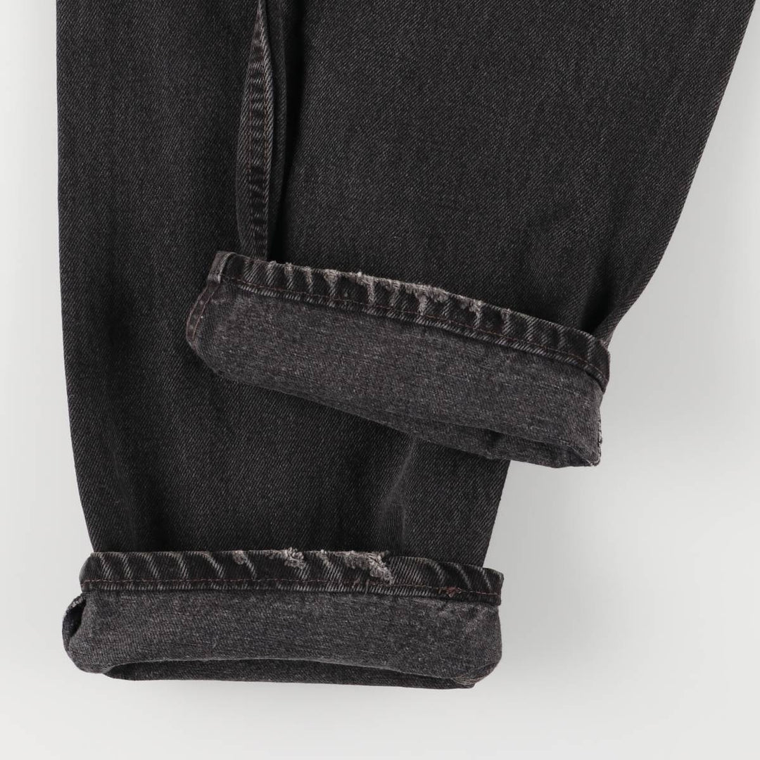 90'S Levi's 550-0260 Black Denim Tapered Denim Pants, Made in the USA, Men's Size W32, Vintage cotton black type Vintage Second Hand