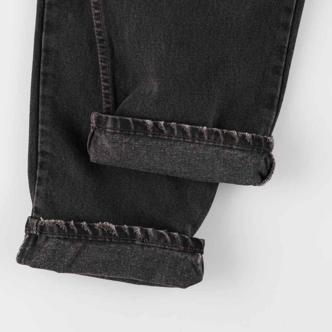 90'S Levi's 550-0260 Black Denim Tapered Denim Pants, Made in the USA, Men's Size W32, Vintage cotton black type Vintage Second Hand