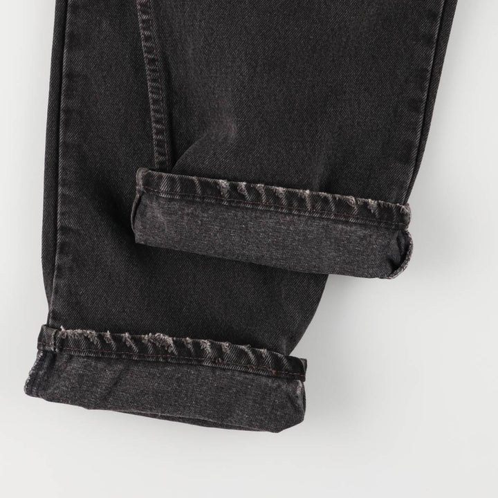 90'S Levi's 550-0260 Black Denim Tapered Denim Pants, Made in the USA, Men's Size W32, Vintage cotton black type Vintage Second Hand