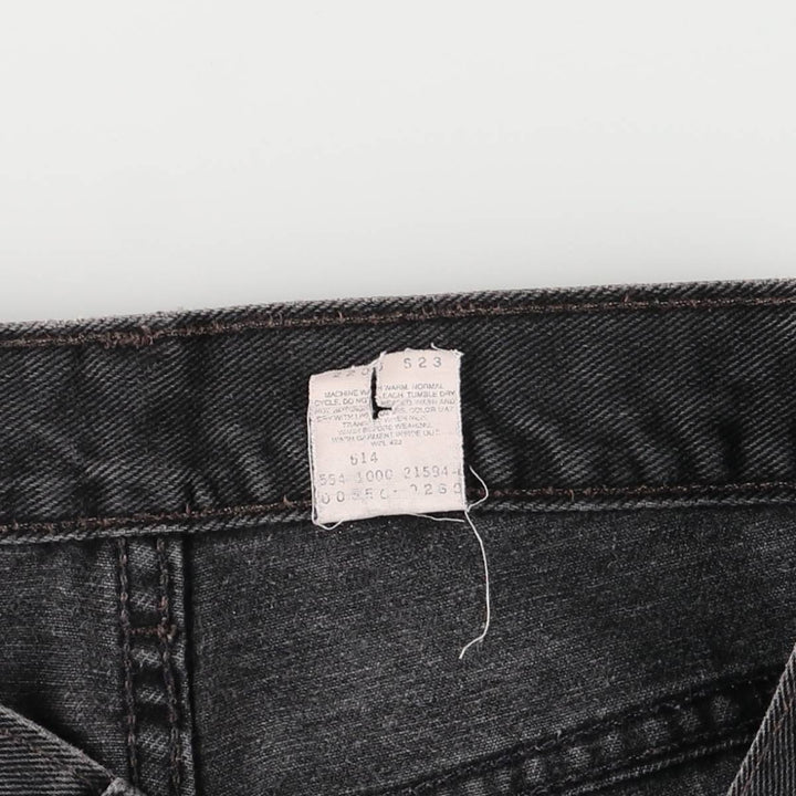 2000'S Levi's 550 Relaxed Fit Tapered Leg Black Denim Pants, Made in the USA, Men's Size W30 polyester black type Vintage Second Hand