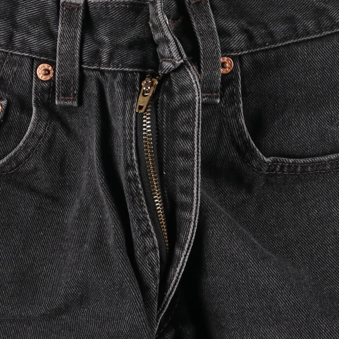 2000'S Levi's 550 Relaxed Fit Tapered Leg Black Denim Pants, Made in the USA, Men's Size W30 polyester black type Vintage Second Hand