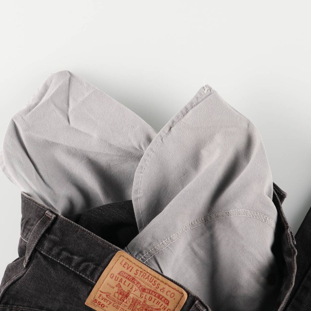 90'S Levi's 550-0260 Black Denim Tapered Denim Pants Made in USA Men's W30 Vintage cotton black type Vintage Second Hand