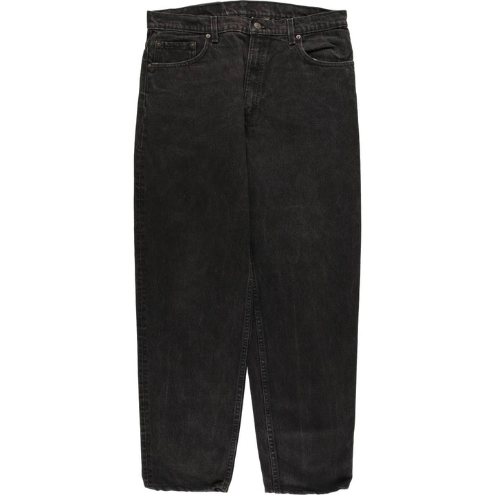 90'S Levi's 550-0260 Black Denim Tapered Denim Pants, Made in USA, Men's, Size W35, Vintage cotton black type Vintage Second Hand