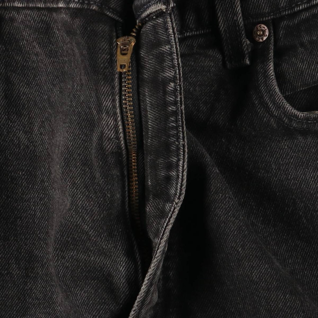 90'S Levi's 550-0260 Black Denim Tapered Denim Pants, Made in USA, Men's, Size W35, Vintage cotton black type Vintage Second Hand
