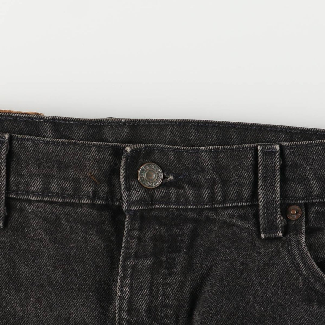 90'S Levi's 550-0260 Black Denim Tapered Denim Pants, Made in USA, Men's, Size W35, Vintage cotton black type Vintage Second Hand