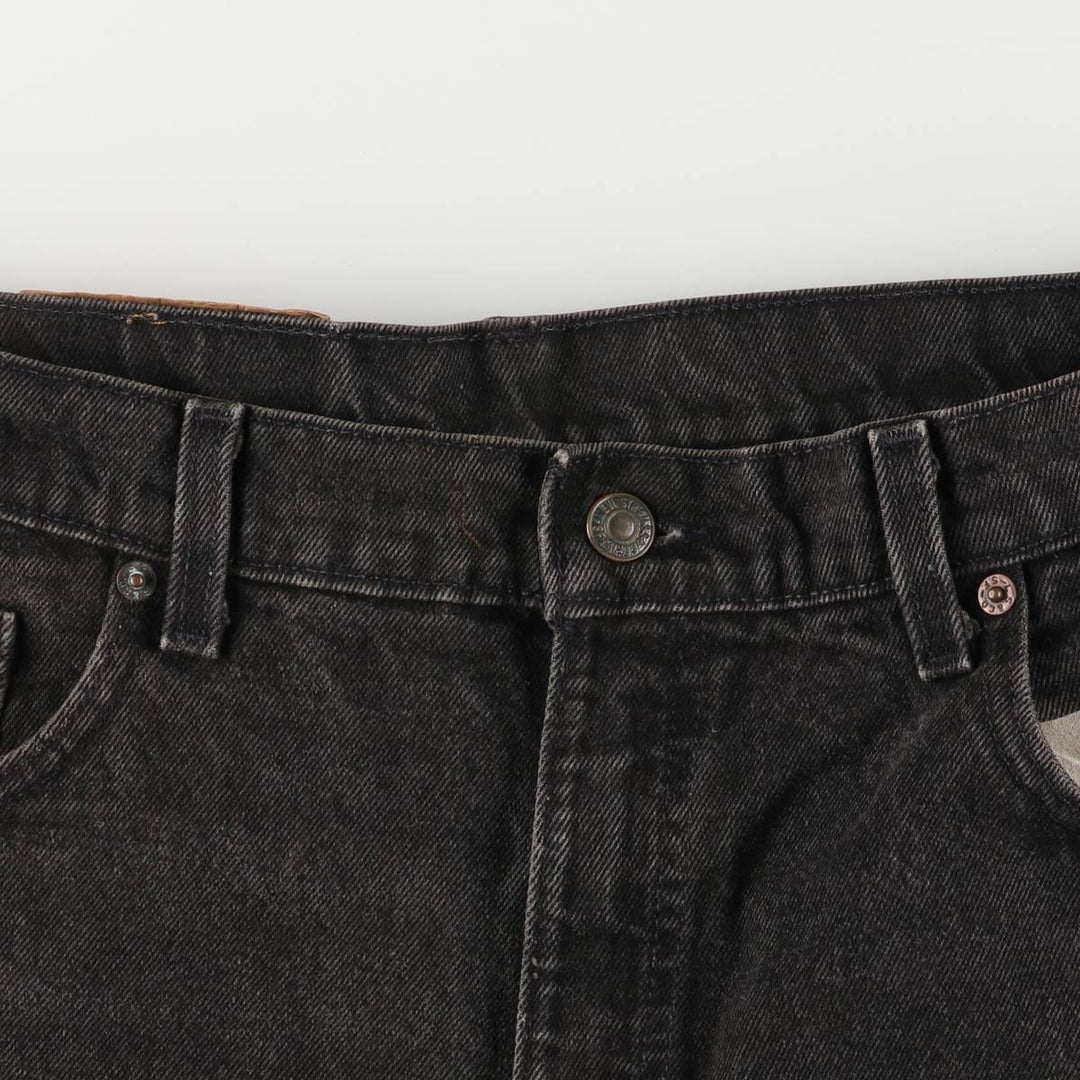 90'S Levi's 550-0260 Black Denim Tapered Denim Pants, Made in USA, Men's, Size W35, Vintage cotton black type Vintage Second Hand