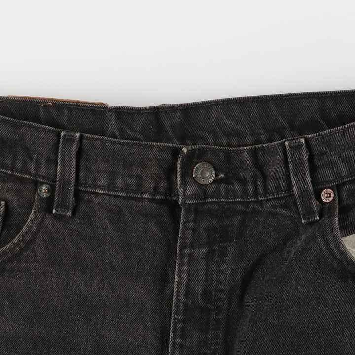 90'S Levi's 550-0260 Black Denim Tapered Denim Pants, Made in USA, Men's, Size W35, Vintage cotton black type Vintage Second Hand