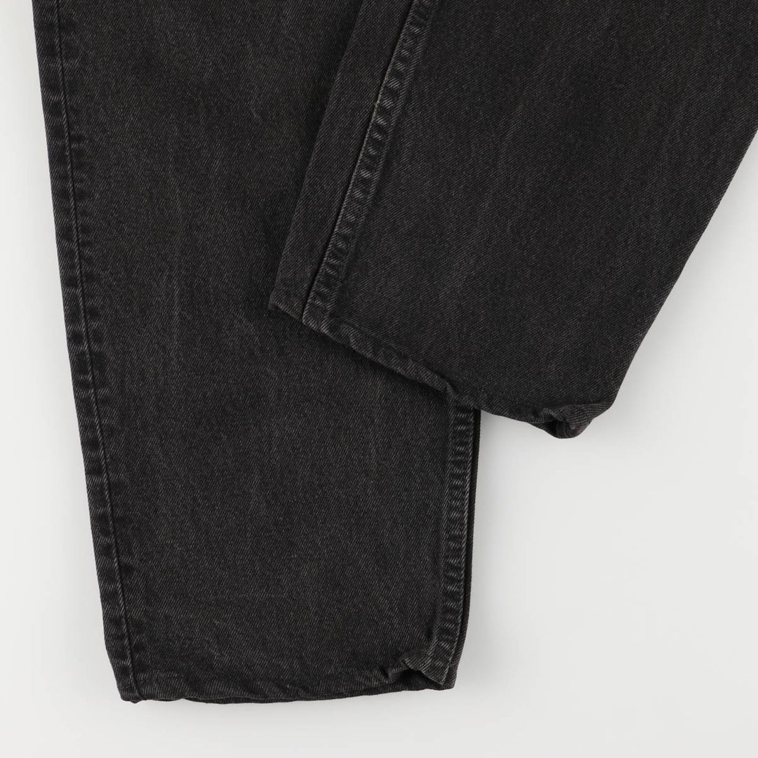 90'S Levi's 550-0260 Black Denim Tapered Denim Pants, Made in USA, Men's, Size W35, Vintage cotton black type Vintage Second Hand