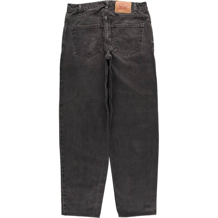 00'S Levi's 560 LOOSE FIT TAPERED LEG Black Denim Tapered Denim Pants Made in USA Men's W32 equivalent cotton black type Vintage Second Hand